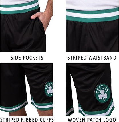 Ultra Game NBA Milwaukee Bucks Men's Active Knit Basketball Training Shorts|Milwaukee Bucks - UltraGameShop