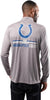 Ultra Game NFL Indianapolis Colts Mens Super Soft Quarter Zip Long Sleeve T-Shirt|Indianapolis Colts