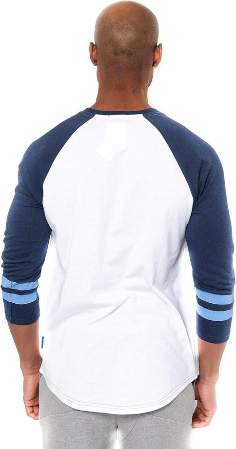 Ultra Game NFL Mens Super Soft Raglan Baseball Long Sleeve T-Shirt| Tennessee Titans - UltraGameShop