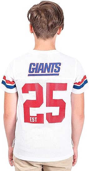 Ultra Game NFL New York Giants Youth Soft Mesh Vintage Jersey T-Shirt|New York Giants - UltraGameShop