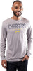 Ultra Game NFL Los Angeles Chargers Mens Active Quick Dry Long Sleeve T-Shirt|Los Angeles Chargers