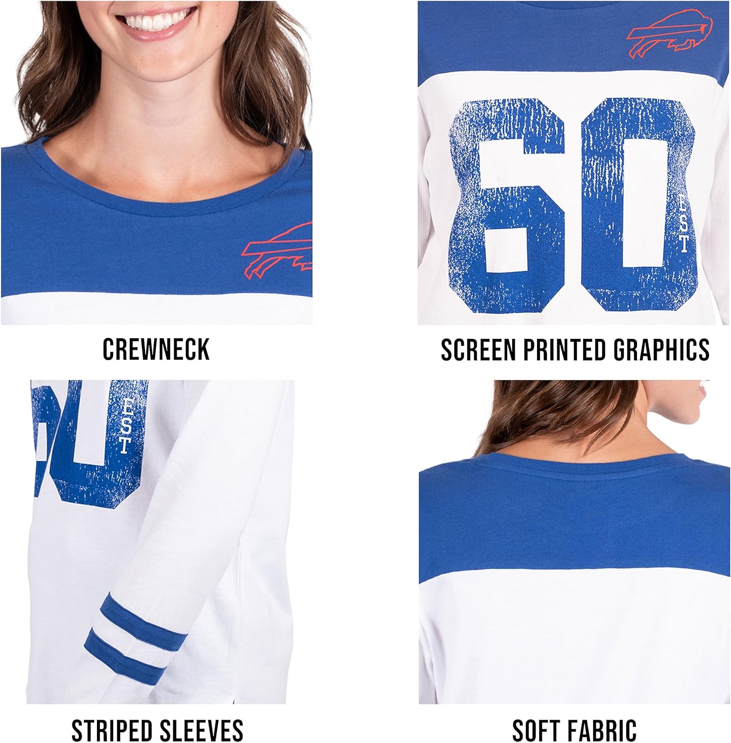 Ultra Game NFL Philadelphia Eagles Womens Super Soft Raglan Vintage Baseball T-Shirt|Philadelphia Eagles