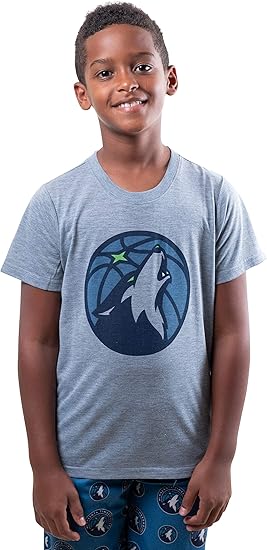 Ultra Game NBA Minnesota Timberwolves Boys 2 Piece Tee Shirt & Lounge Pants Pajama Set| Minnesota Timberwolves - UltraGameShop