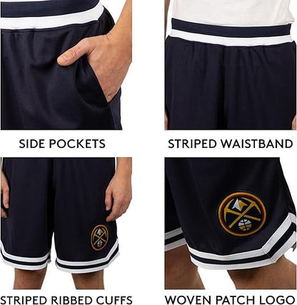 Ultra Game NBA Denver Nuggets Official Men's Supreme Active Basketball Training Shorts|Denver Nuggets - UltraGameShop