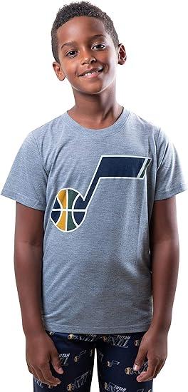 Ultra Game NBA Utah Jazz Boys 2 Piece Tee Shirt & Lounge Pants Pajama Set| Utah Jazz - UltraGameShop