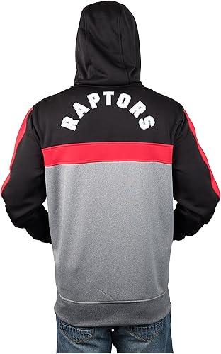 Ultra Game NBA Toronto Raptors Men's Contrast Back Cut Full Zip Hoodie Sweatshirt|Toronto Raptors - UltraGameShop