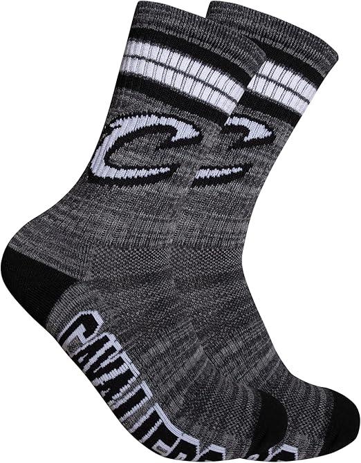 Ultra Game NBA Official Youth Athletic Cushioned Secure Fit Team Crew Socks, Cleveland Cavaliers, Assorted, Y9-11|Cleveland Cavaliers