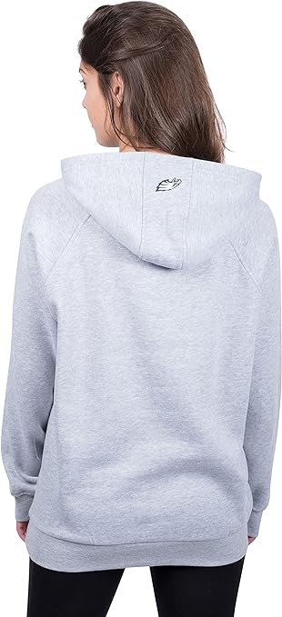 Ultra Game NFL Philadelphia Eagles Womens Fleece Hoodie Pullover Sweatshirt Tie Neck|Philadelphia Eagles - UltraGameShop