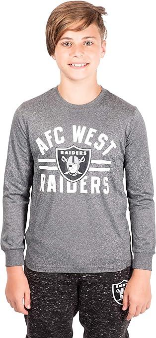 Ultra Game NFL Las Vegas Raiders Youth Super Soft Supreme Long Sleeve T-Shirt|Las Vegas Raiders - UltraGameShop