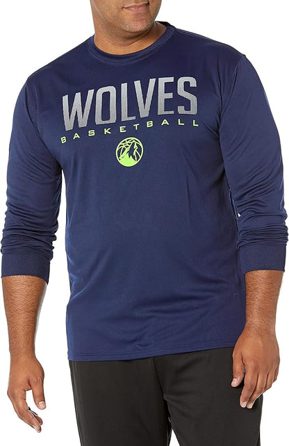 Ultra Game NBA Minnesota Timberwolves Men's Super Soft Game Day Long Sleeve T-Shirt |Minnesota Timberwolves - UltraGameShop