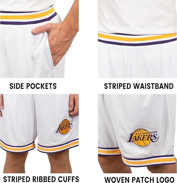 Ultra Game NBA Los Angeles Lakers Official Men's Showtime Active Basketball Training Shorts|Los Angeles Lakers - UltraGameShop