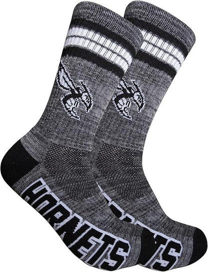 Ultra Game NBA Official Youth Athletic Cushioned Secure Fit Team Crew Socks, Charlotte Hornets, Assorted, Y9-11|Charlotte Hornets