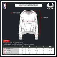 Ultra Game NBA Women's Phoenix Suns Extra Soft Fleece Distressed Oversized Pullover Sweatshirt | Phoenix Suns - UltraGameShop