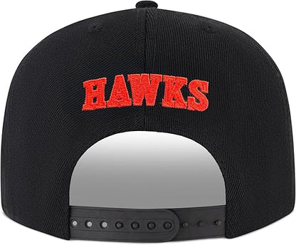 Ultra Game NBA Official Men's Twill Snap Back Ultimate Baseball Cap Hat - Unisex, Atlanta Hawks, Black, 1SIZE|Atlanta Hawks