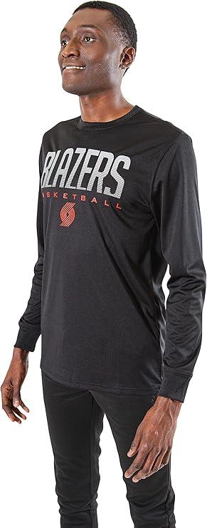 Ultra Game NBA Portland Trail Blazers Men's Super Soft Game Day Long Sleeve T-Shirt |Portland Trail Blazers - UltraGameShop