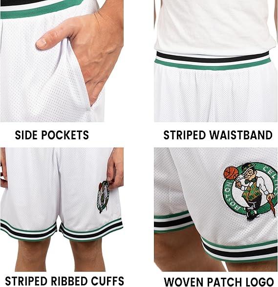 Ultra Game NBA Boston Celtics Official Men's Showtime Active Basketball Training Shorts|Boston Celtics - UltraGameShop