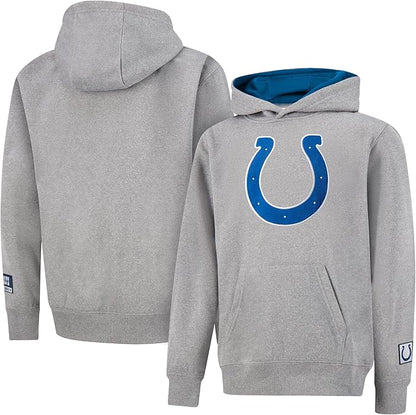 Ultra Game NFL Official Youth Super Soft Hoodie Sweatshirt Pullover - Warm Polyester Blend |Indianapolis Colts