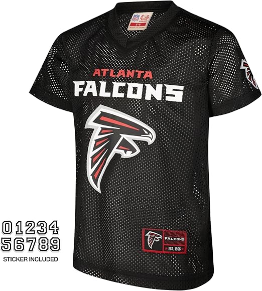 Ultra Game NFL Official Youth Uniform Set - Includes Super Soft Jersey, Pants, Iron on Numbers & Team Sticker Set, Atlanta Falcons, Team Color|Atlanta Falcons