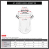 Ultra Game NFL San Francisco 49ers Womens Soft Mesh Varsity Stripe T-Shirt|San Francisco 49ers