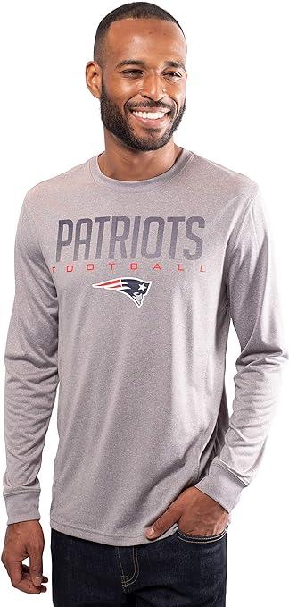 Ultra Game NFL New England Patriots Mens Active Quick Dry Long Sleeve T-Shirt|New England Patriots - UltraGameShop