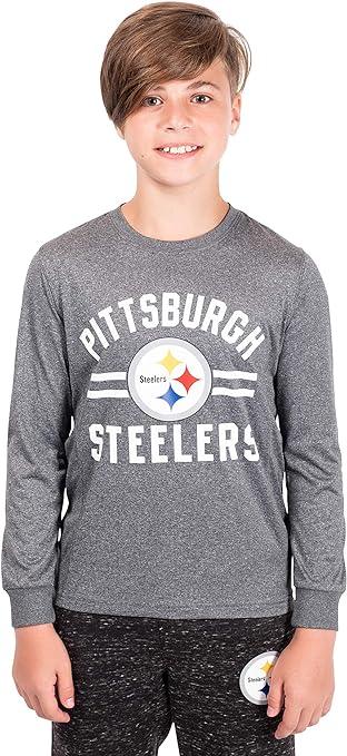 Ultra Game NFL Pittsburgh Steelers Youth Super Soft Supreme Long Sleeve T-Shirt|Pittsburgh Steelers - UltraGameShop