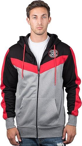 Ultra Game NBA Toronto Raptors Men's Contrast Back Cut Full Zip Hoodie Sweatshirt|Toronto Raptors - UltraGameShop