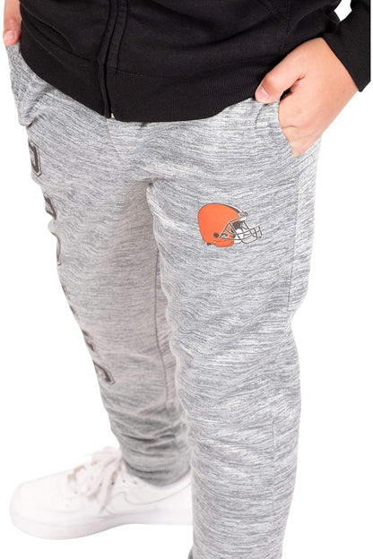 Ultra Game NFL Cleveland Browns Youth High Performance Moisture Wicking Fleece Jogger Sweatpants|Cleveland Browns - UltraGameShop