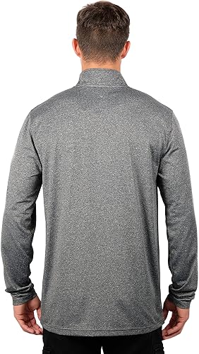 Ultra Game NBA Chicago Bulls Men's Quarter Zip Long Sleeve Pullover T-Shirt|Chicago Bulls - UltraGameShop