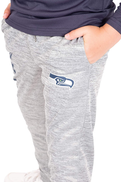 Ultra Game NFL Seattle Seahawks Youth High Performance Moisture Wicking Fleece Jogger Sweatpants|Seattle Seahawks - UltraGameShop