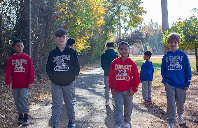 Ultra Game NFL Official Youth Super Soft Jogger & Hoodie Sweatshirt Set, Atlanta Falcons, Team Color|Atlanta Falcons