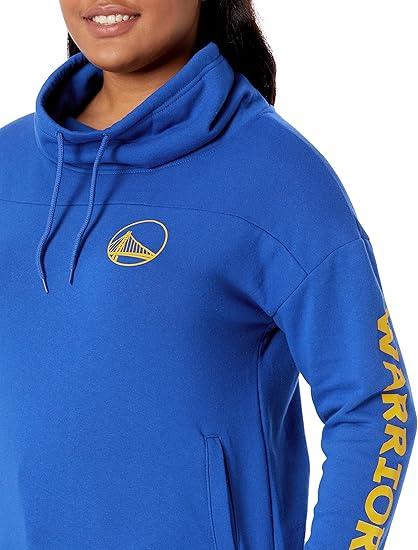 Ultra Game NBA Women's Golden State Warriors Super Soft Pullover Hoodie Funnel Sweatshirt | Golden State Warriors - UltraGameShop