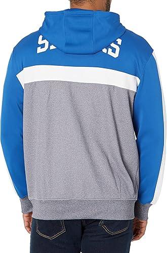 Ultra Game NBA Philadelphia 76ers Men's Contrast Back Cut Full Zip Hoodie Sweatshirt|Philadelphia 76ers - UltraGameShop