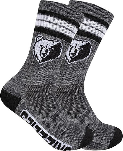 Ultra Game NBA Official Youth Athletic Cushioned Secure Fit Team Crew Socks, Memphis Grizzlies, Assorted, Y9-11|Memphis Grizzlies