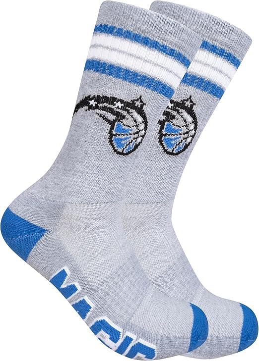 Ultra Game NBA Official Men’s Athletic Cushioned Secure Fit Team Crew Socks - 3 Pack - Unisex, Orlando Magic, Assorted, M6-12|Orlando Magic