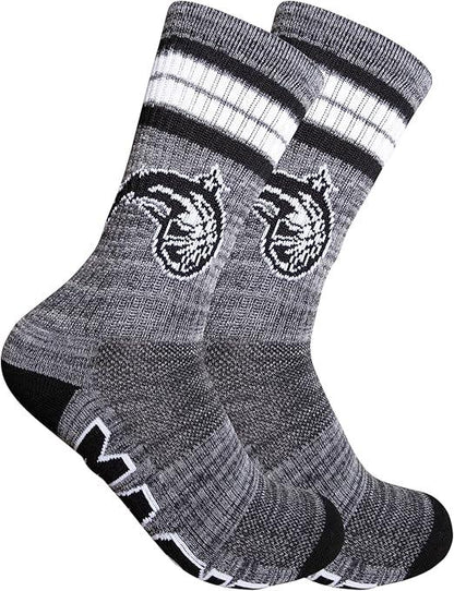 Ultra Game NBA Official Youth Athletic Cushioned Secure Fit Team Crew Socks, Orlando Magic, Assorted, Y9-11|Orlando Magic