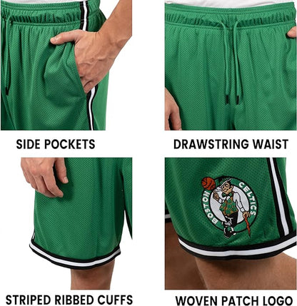 Ultra Game NBA Boston Celtics Official Men's Slam Active Basketball Training Shorts|Boston Celtics - UltraGameShop