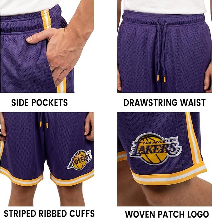 Ultra Game NBA Los Angeles Lakers Men's Slam Active Basketball Training Shorts|Los Angeles Lakers - UltraGameShop