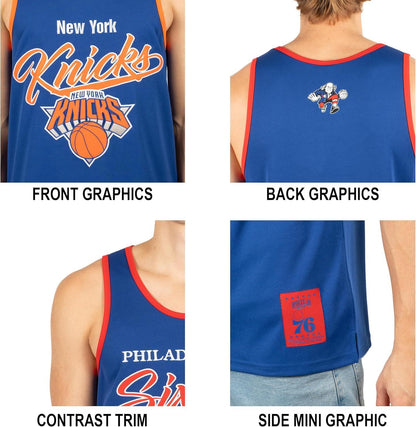 Ultra Game NBA Philadelphia 76ers Tank Top Mesh Sleeveless Muscle T-Shirt|Philadelphia 76ers - UltraGameShop