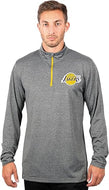 Ultra Game NBA Los Angeles Lakers Men's Quarter Zip Long Sleeve Pullover T-Shirt|Los Angeles Lakers - UltraGameShop