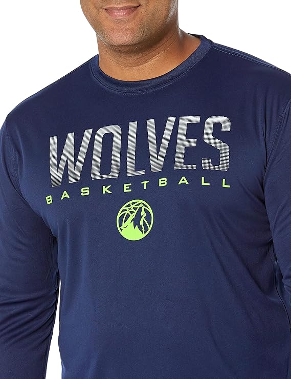 Ultra Game NBA Minnesota Timberwolves Men's Super Soft Game Day Long Sleeve T-Shirt |Minnesota Timberwolves - UltraGameShop