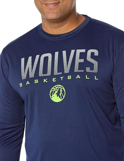 Ultra Game NBA Minnesota Timberwolves Men's Super Soft Game Day Long Sleeve T-Shirt |Minnesota Timberwolves - UltraGameShop