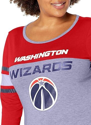 Ultra Game Washington Wizards Women's Standard T Raglan Baseball 3/4 Long Sleeve Tee Shirt|Washington Wizards - UltraGameShop