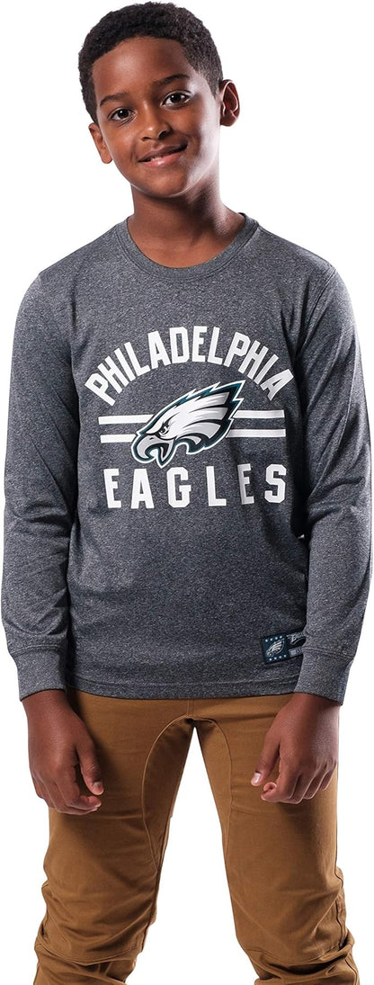 NFL Official Youth Super Soft Supreme Long Sleeve T-Shirt |Philadelphia Eagles