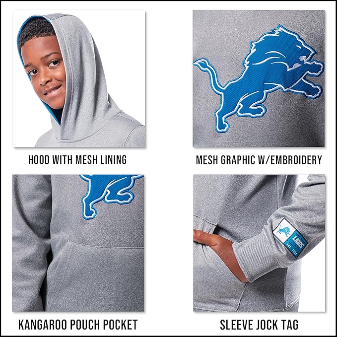 Ultra Game NFL Official Youth Super Soft Hoodie Sweatshirt Pullover - Warm Polyester Blend |Indianapolis Colts