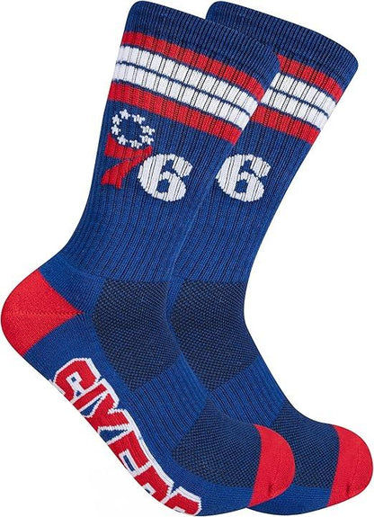 Ultra Game NBA Official Men’s Athletic Cushioned Secure Fit Team Crew Socks - 3 Pack - Unisex, Philadelphia 76ers, Assorted, M6-12|Philadelphia 76ers