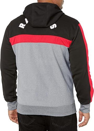 Ultra Game NBA Toronto Raptors Men's Contrast Back Cut Full Zip Hoodie Sweatshirt|Toronto Raptors - UltraGameShop