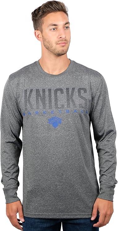 Ultra Game NBA New York Knicks Men's Super Soft Game Day Long Sleeve T-Shirt |New York Knicks - UltraGameShop