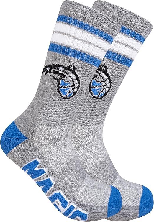 Ultra Game NBA Official Men’s Athletic Cushioned Secure Fit Team Crew Socks - 3 Pack - Unisex, Orlando Magic, Assorted, M6-12|Orlando Magic