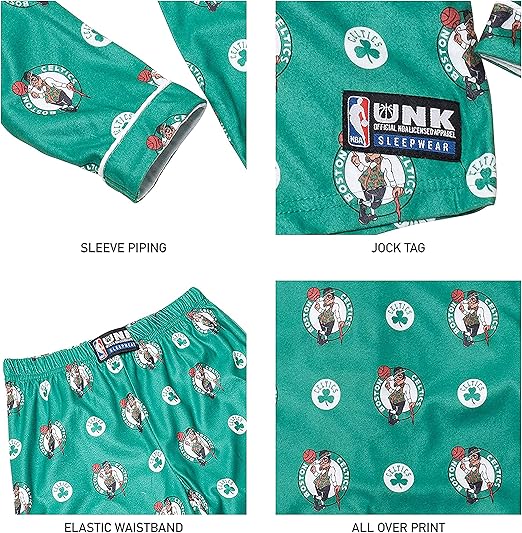 Ultra Game NBA Official Youth 2-Piece Super Soft Button Down Pajamas Set, Dallas Mavericks, Boys Sizes|Dallas Mavericks