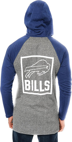 Ultra Game NFL Buffalo Bills Mens Fleece Hoodie Pullover Sweatshirt Henley|Buffalo Bills